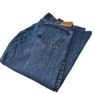 Levis 505 Denim Blue Jeans Size 38X27 Straight Leg‎